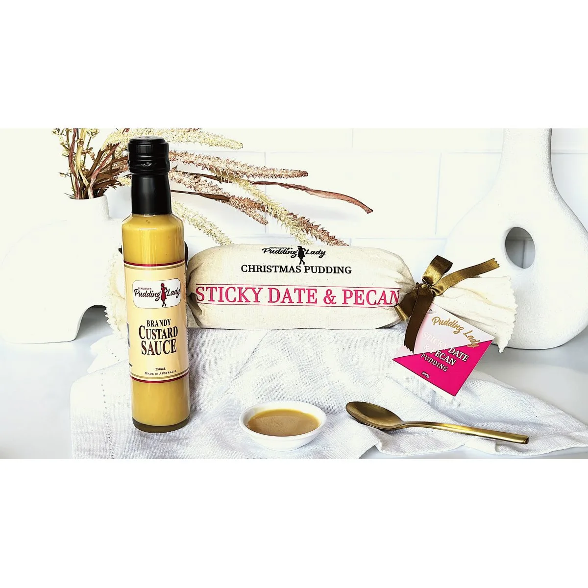 Sticky Date & Pecan Pudding 800g - Log in cloth photo 2