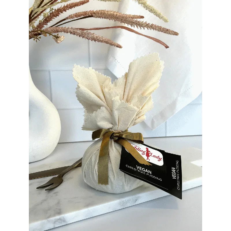 Vegan Christmas Pudding 500g - Round in cloth photo 3