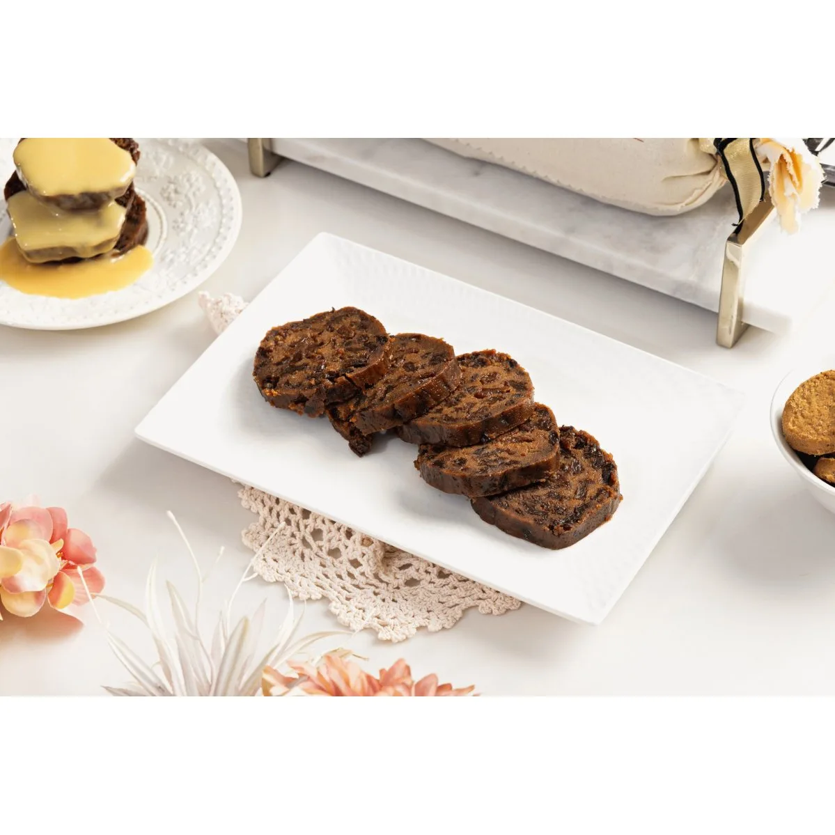 Chocolate and Orange Christmas Pudding 800g - Log in cloth photo 2
