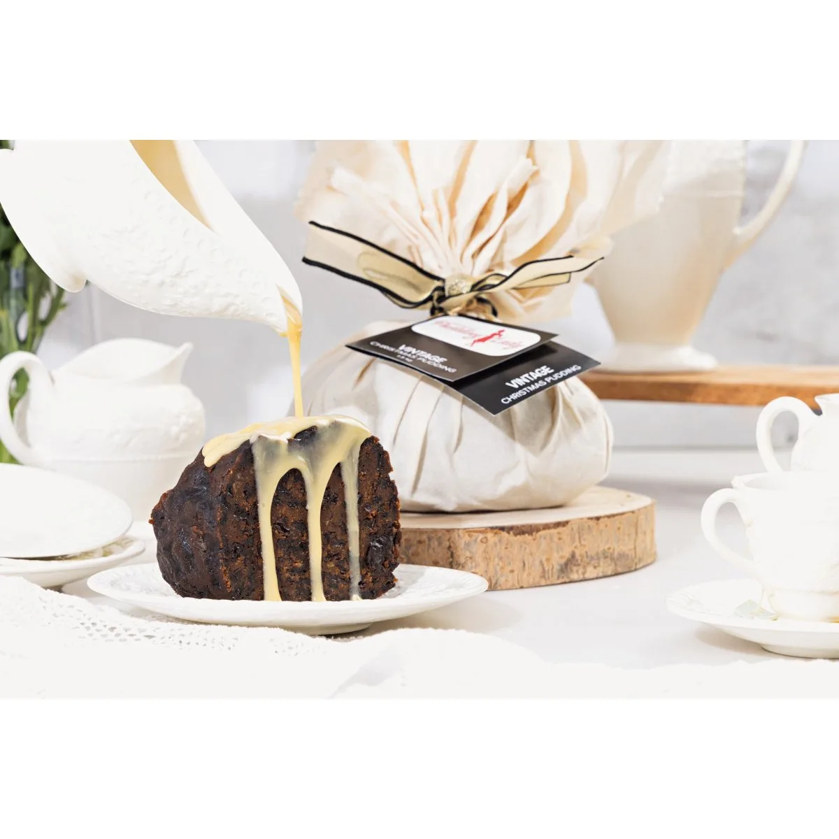Vintage Christmas Pudding 1.5kg - Round in cloth photo 2