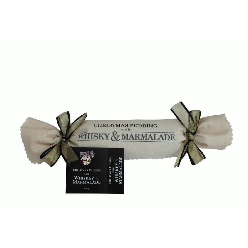 Whisky and Marmalade Christmas Pudding 800g - Log in cloth photo 3