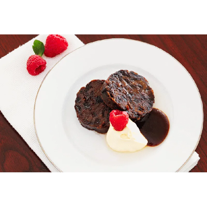 Chocolate Rum and Raisin Christmas Pudding 800g - Log in cloth